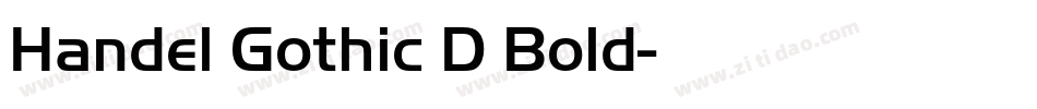 Handel Gothic D Bold字体转换